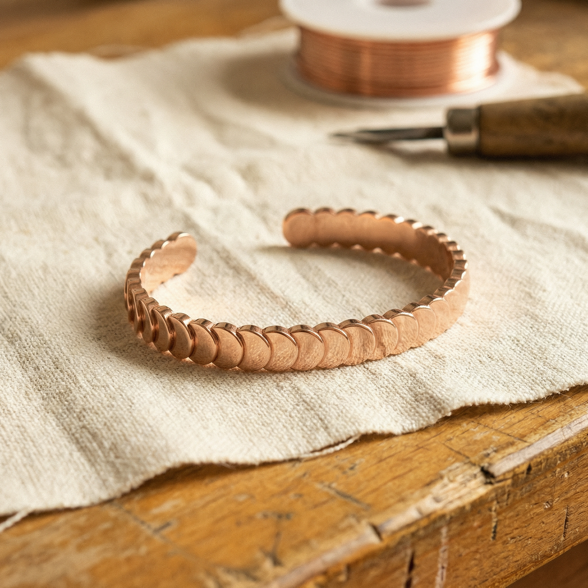 Luvenora's Tide Copper Bracelet