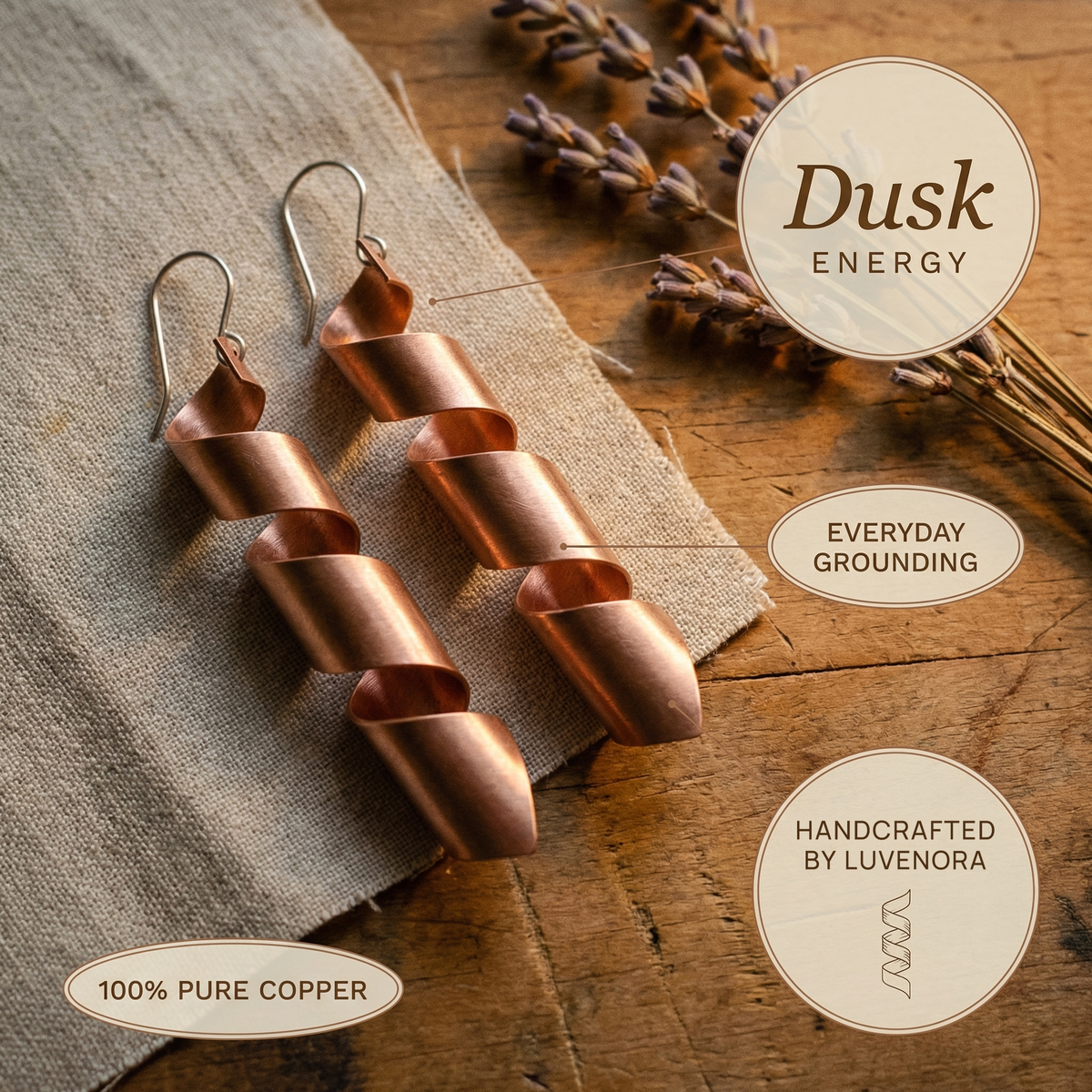 Luvenora's Dusk Copper Earrings