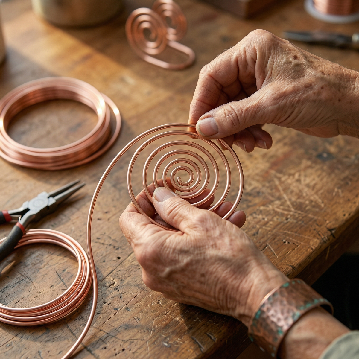 Luvenora's Flow Copper Hand Spiral