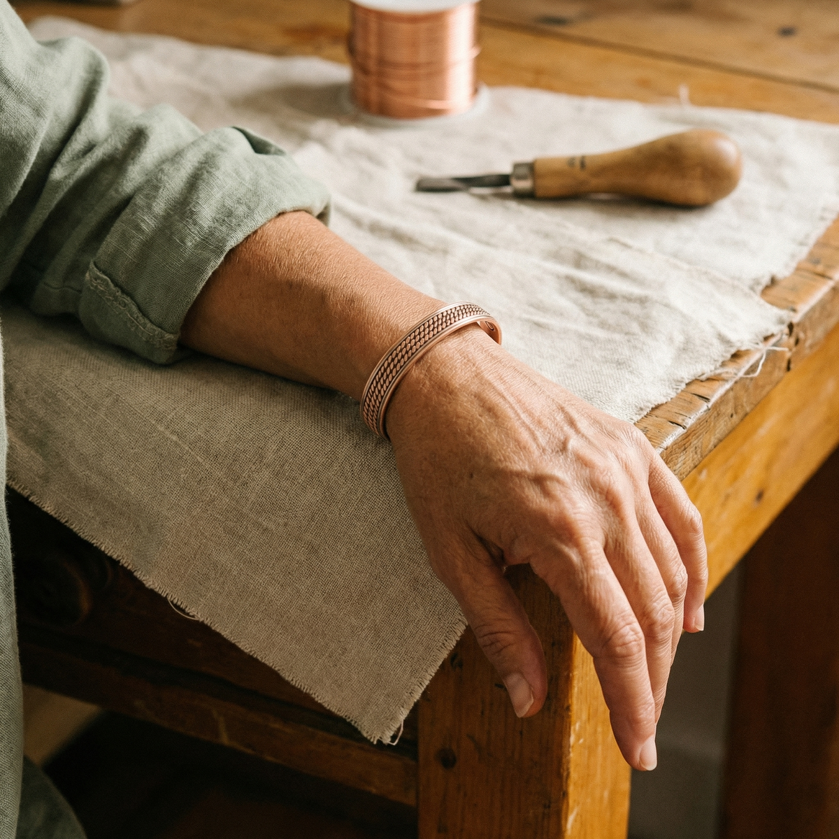 Luvenora's Wave Copper Bracelet