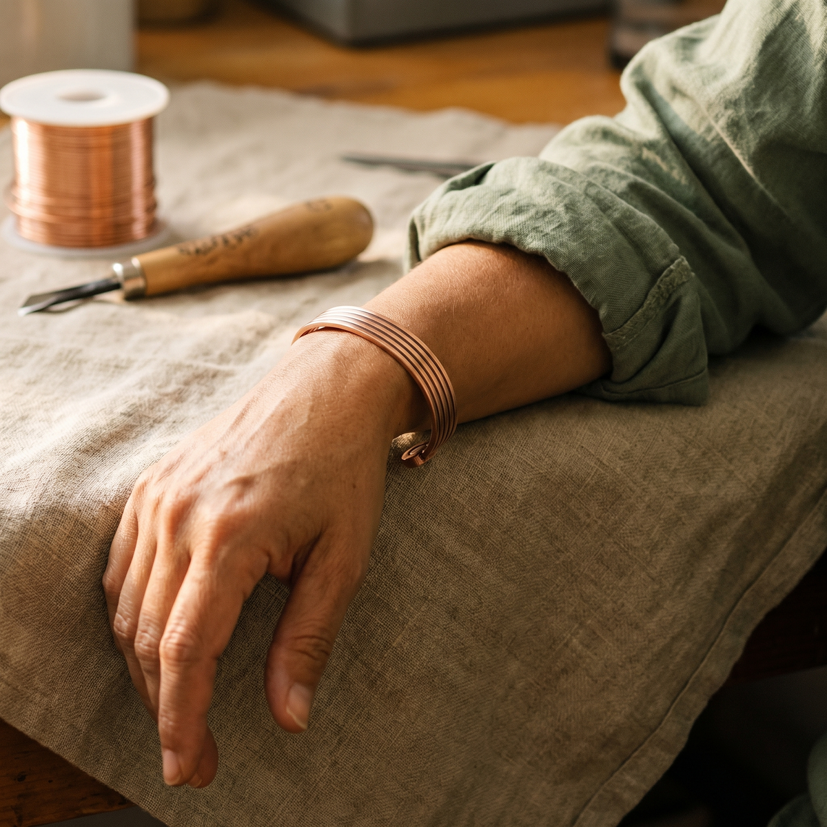 Luvenora's Ridge Copper Bracelet