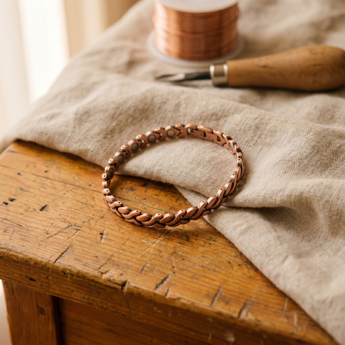 Luvenora's Dune Copper Anklet
