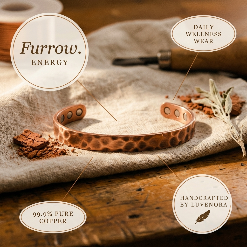 Luvenora's Furrow Copper Bracelet