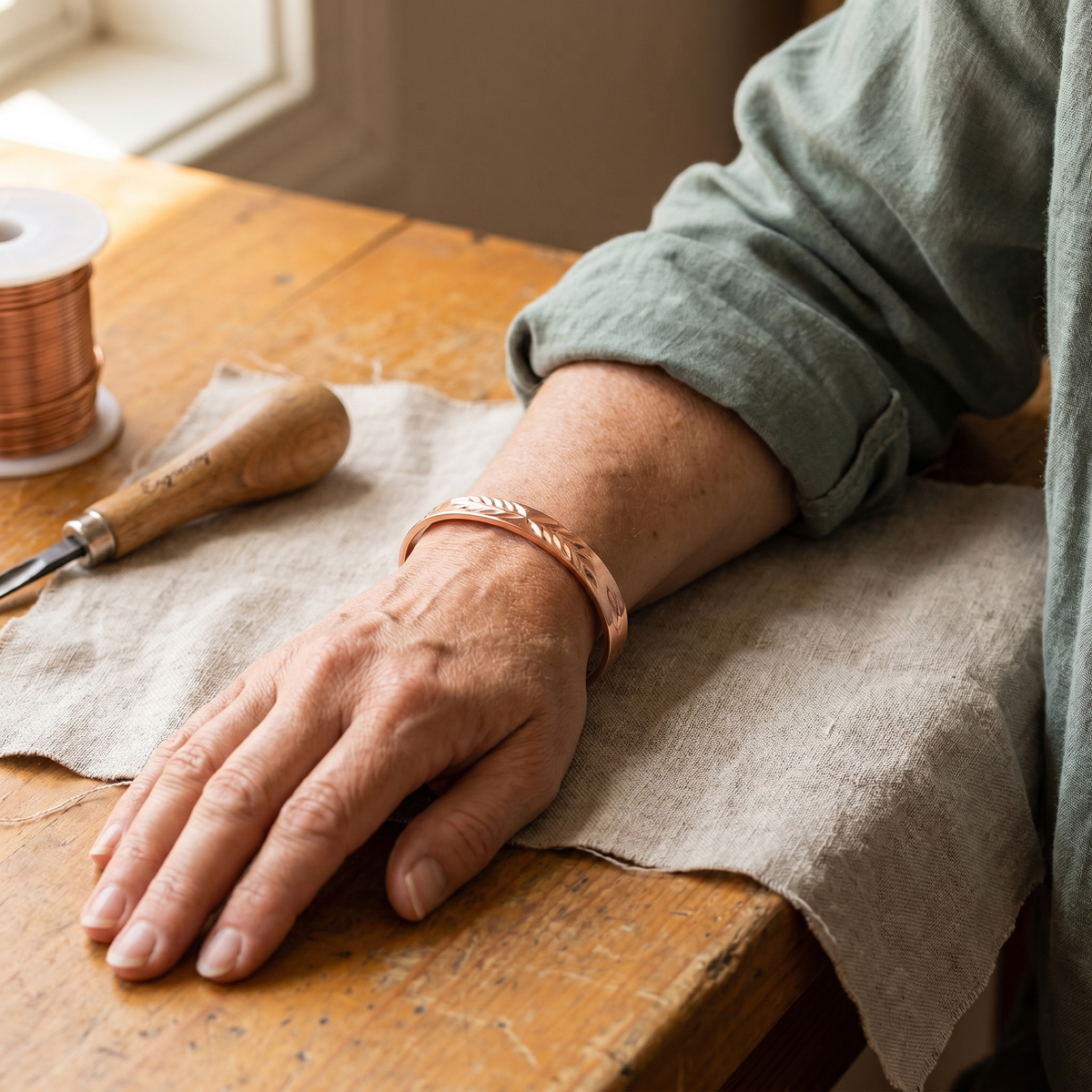 Luvenora's Lunar Copper Bracelet