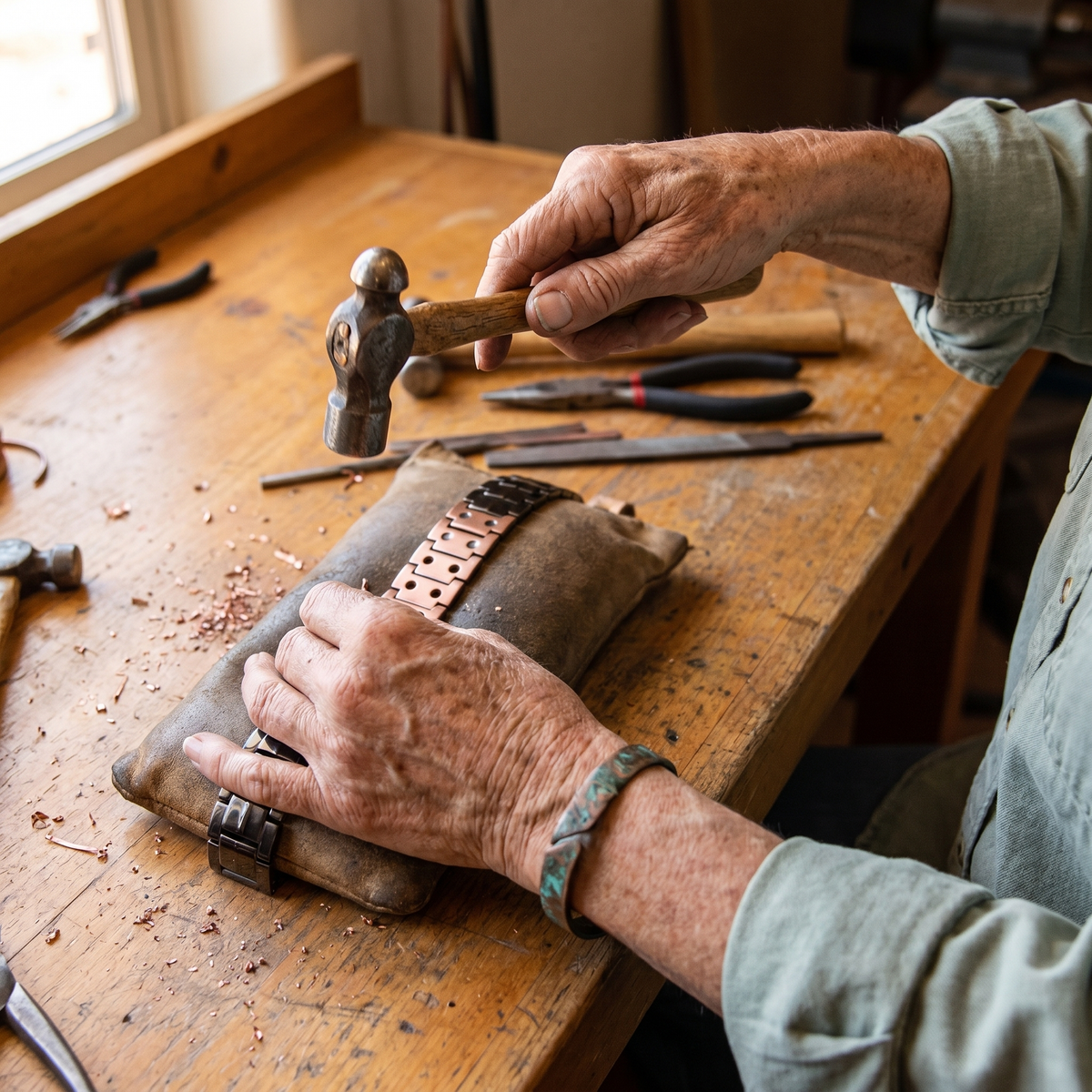 Luvenora's Ochre Men's Copper Bracelet
