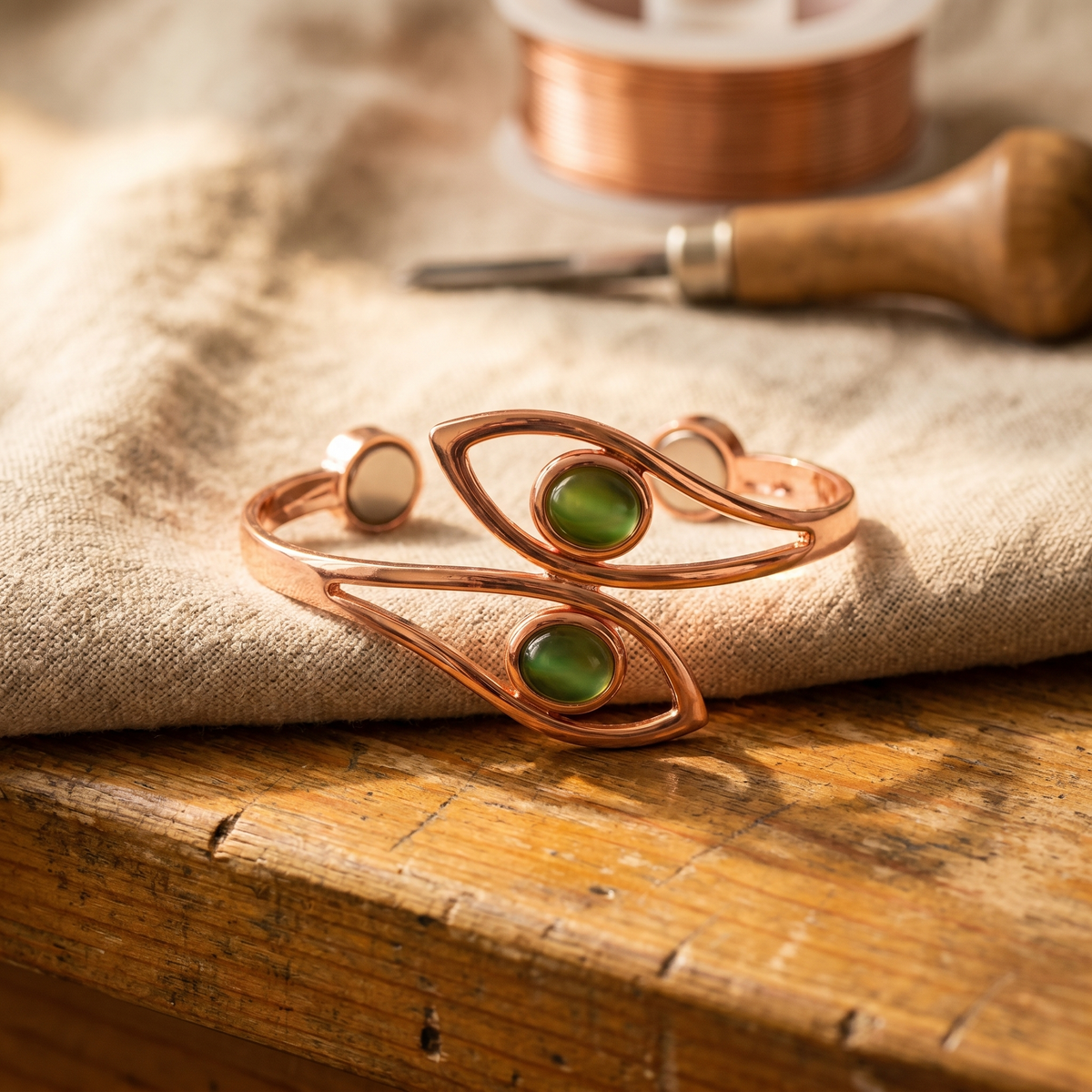 Luvenora's Opal Copper Bracelet