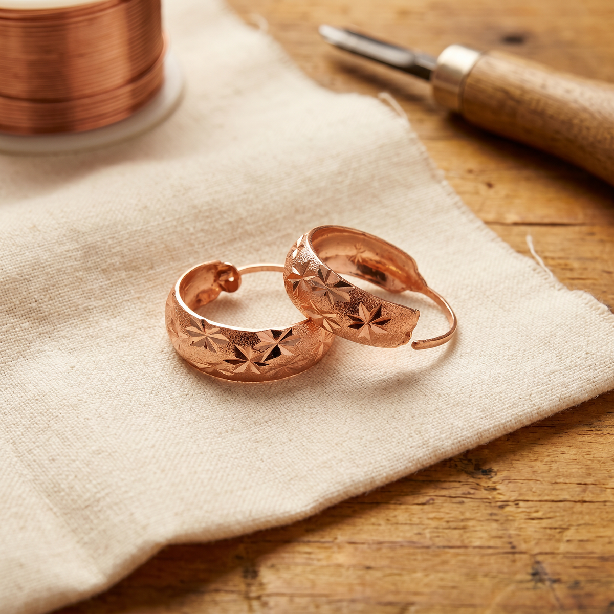 Luvenora's Dew Copper Earrings