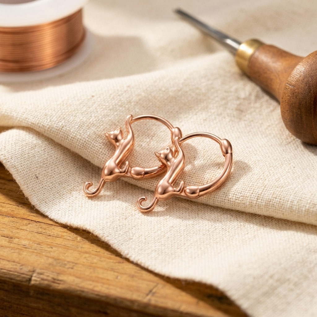 Luvenora's Swirl Copper Earrings