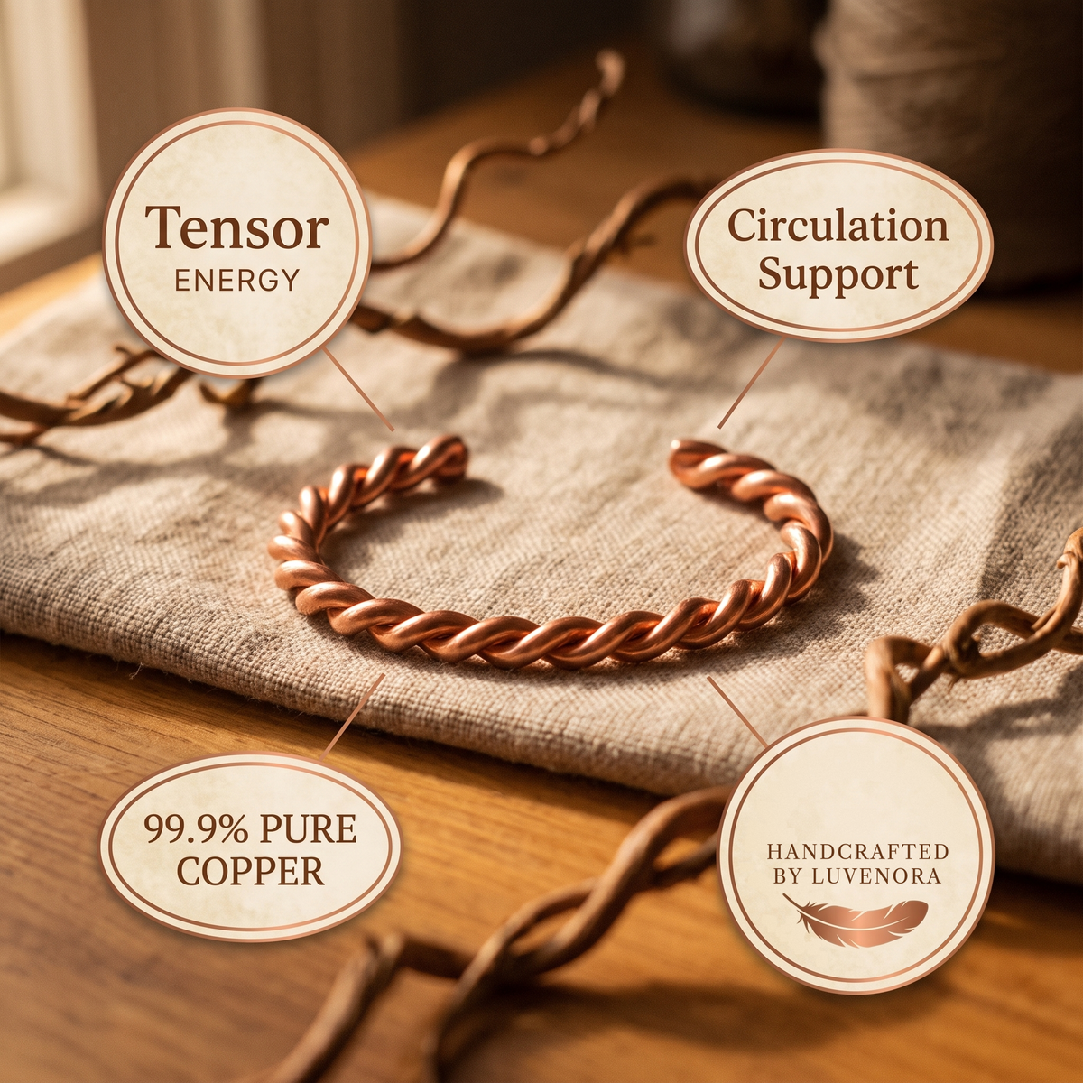 Luvenora's Tensor Copper Bracelet