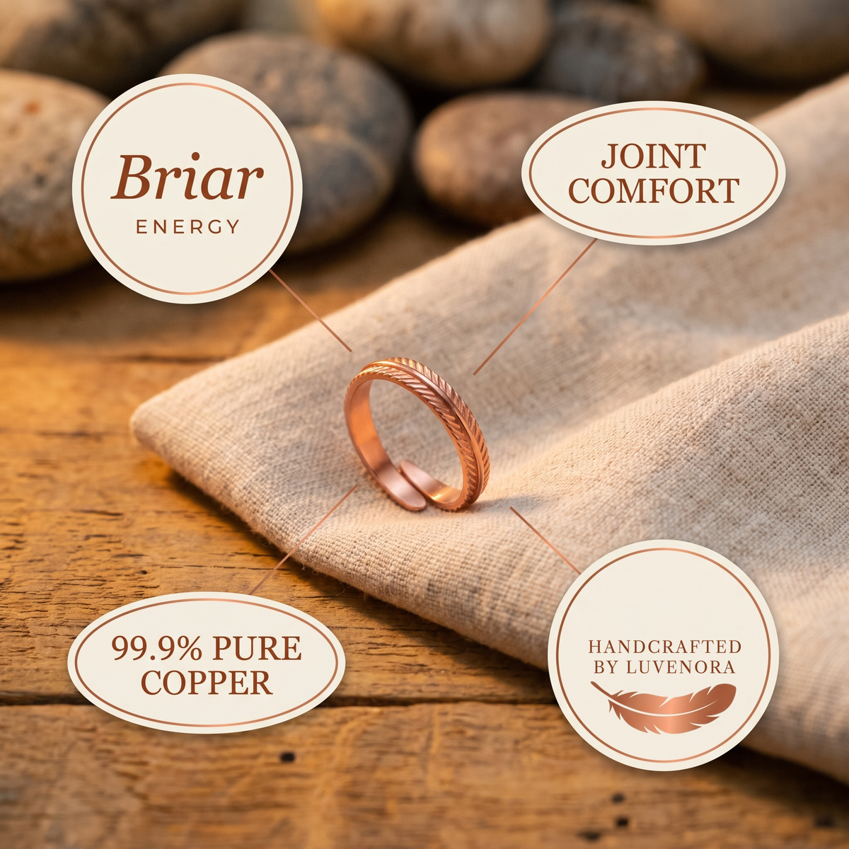 Luvenora's Root Copper Ring