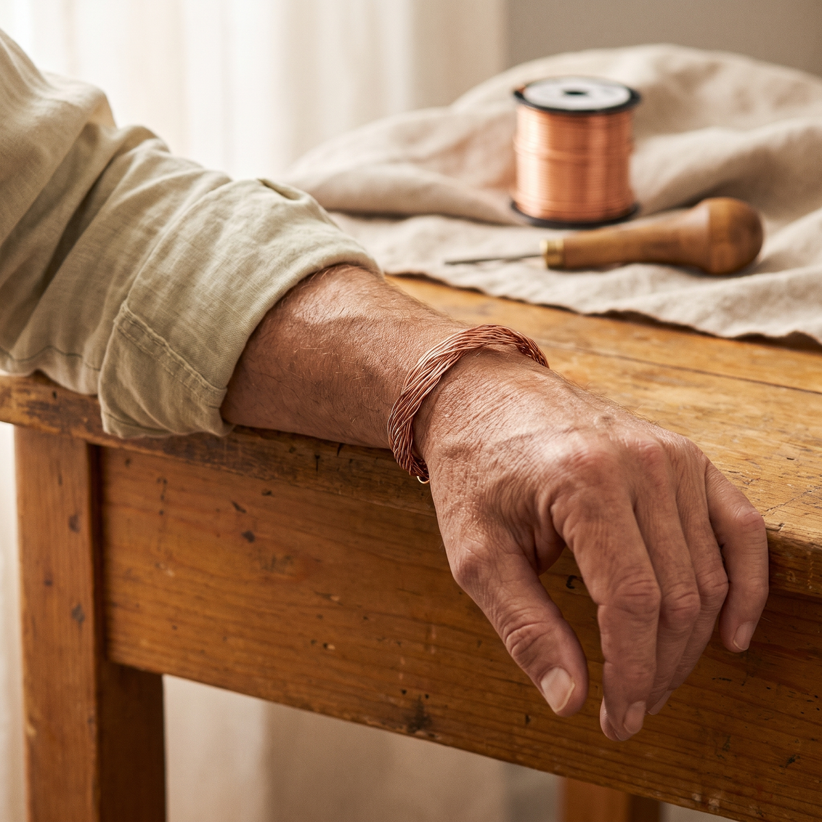 Luvenora's Elm Copper Cuff Bracelet