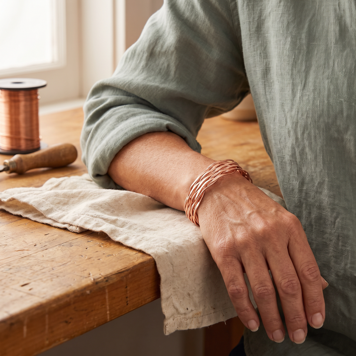 Luvenora's Wisp Copper Bracelet