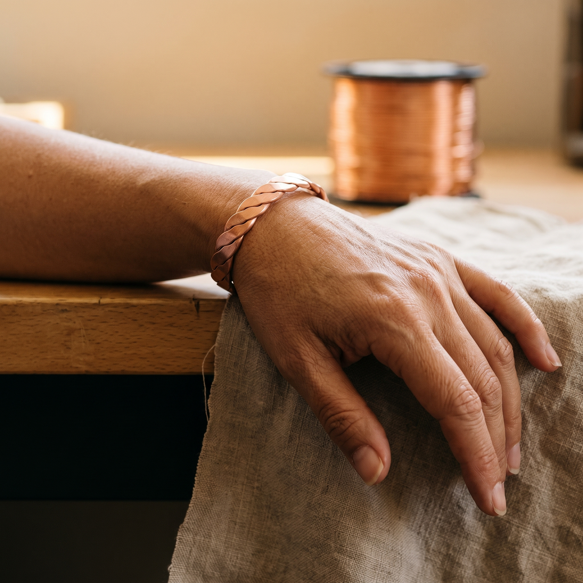 Luvenora's Reed Copper Bracelet