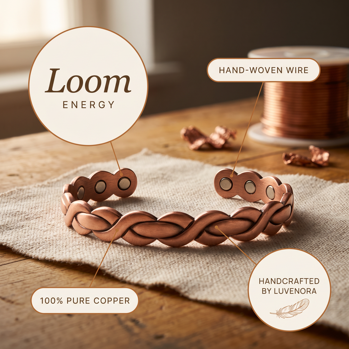 Luvenora's Loom Copper Bracelet