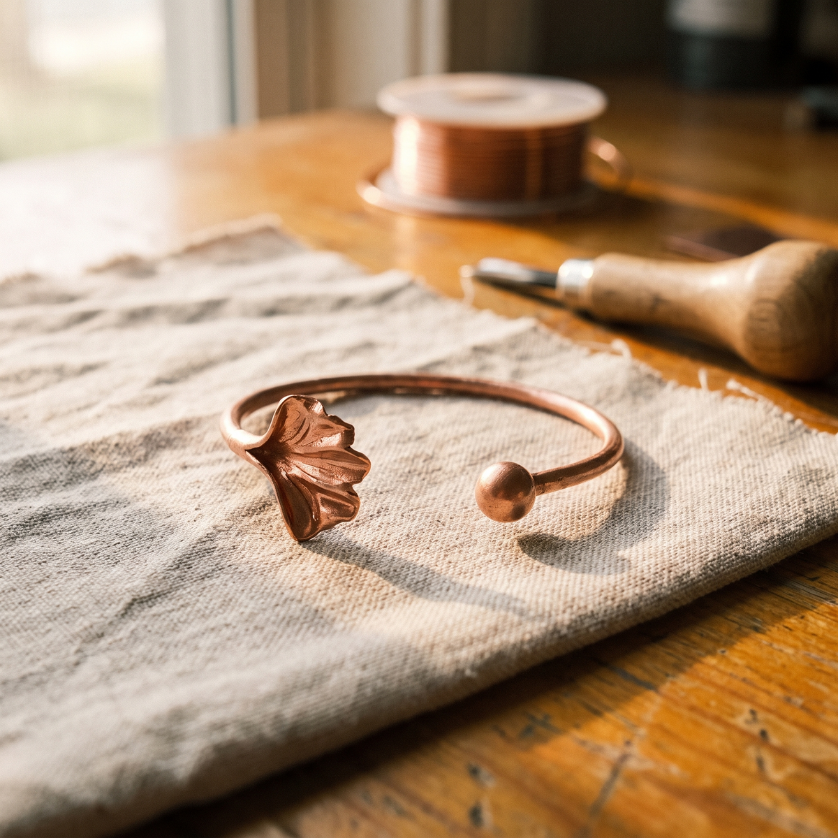 Luvenora's Shell Copper Bracelet