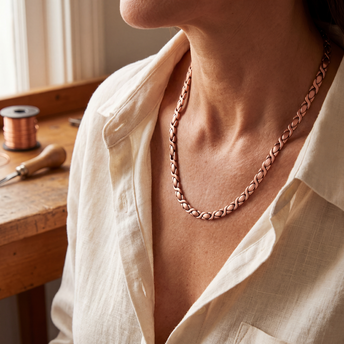 Luvenora's Cedar Copper Necklace
