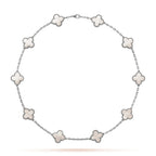 CLOVER | 10-Motive Silver Necklace