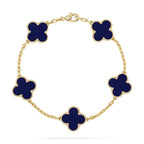 CLOVER 5 MOTIF LAPIS LAZULI BRACELET COLLECTION VIP