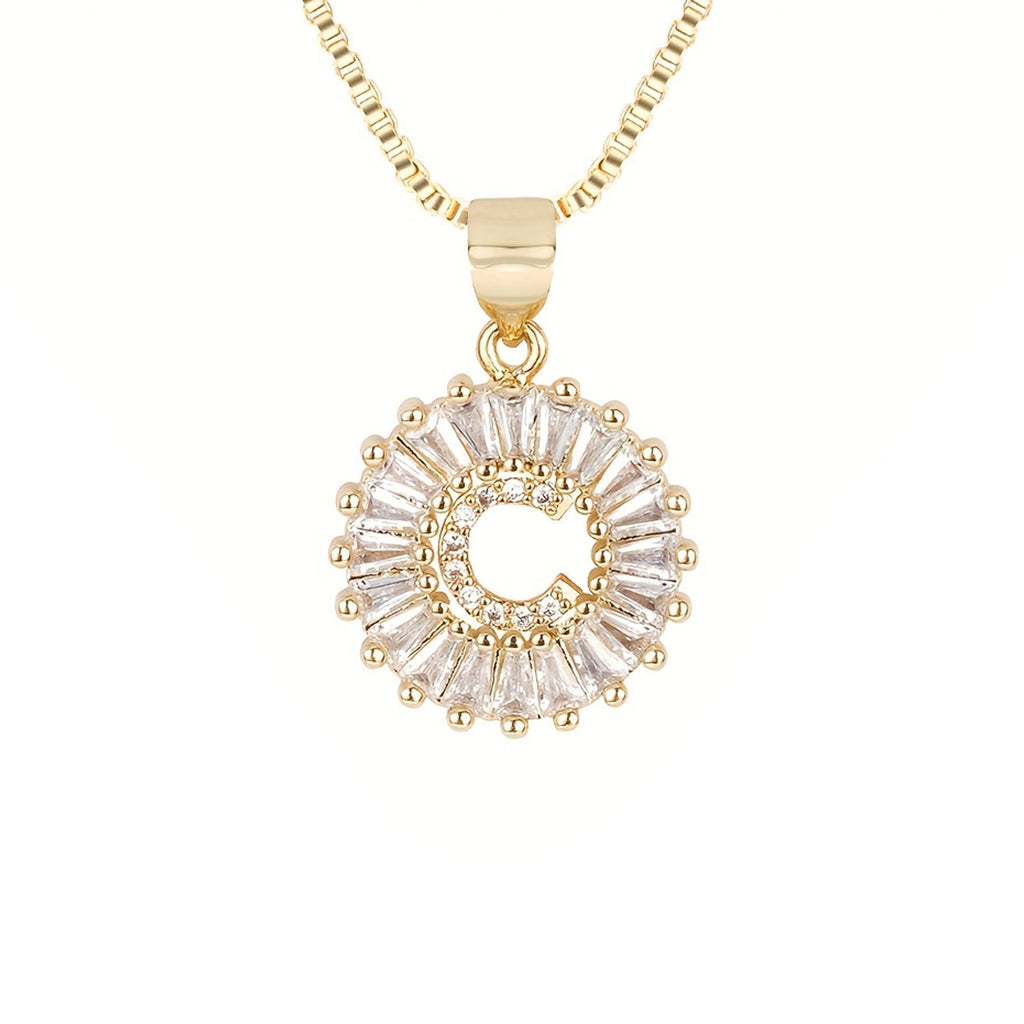 Circle Initial Necklace