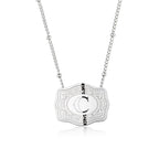 Dainty Belt Buckle Letter Initial Necklaces