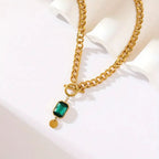 Emerald Pendant Necklace