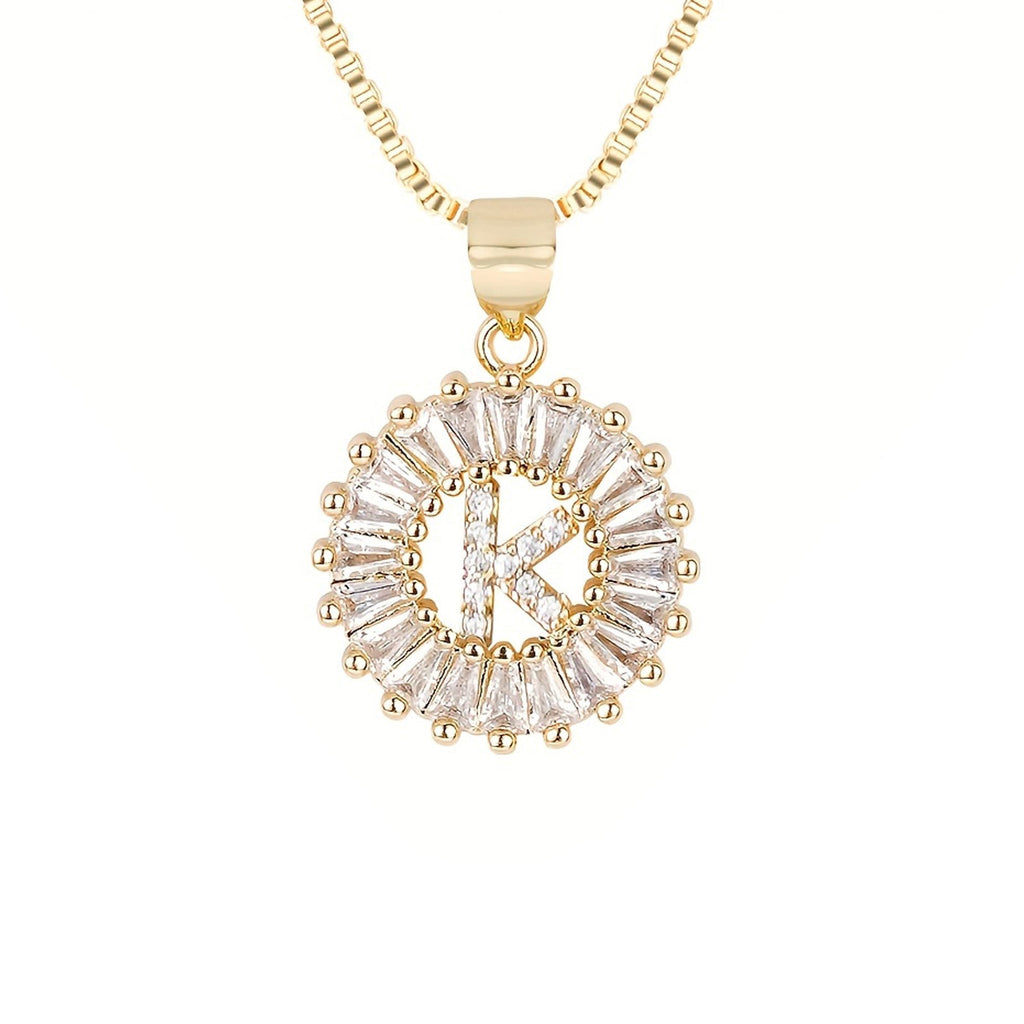 Circle Initial Necklace