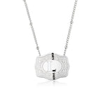 Dainty Belt Buckle Letter Initial Necklaces