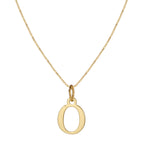 14k Minimal Serif Initial Necklace