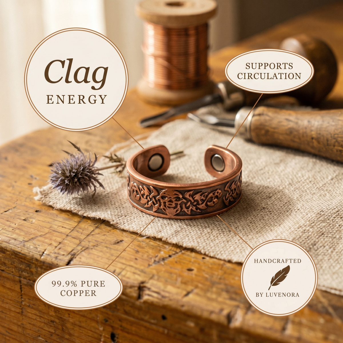 Luvenora's Clag Copper Ring