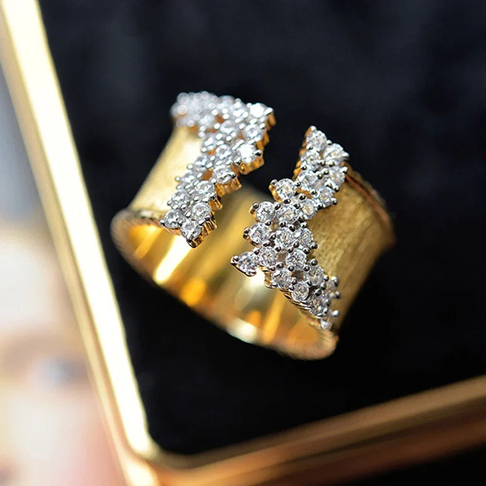 Bold Diamond Sparkle Open Ring