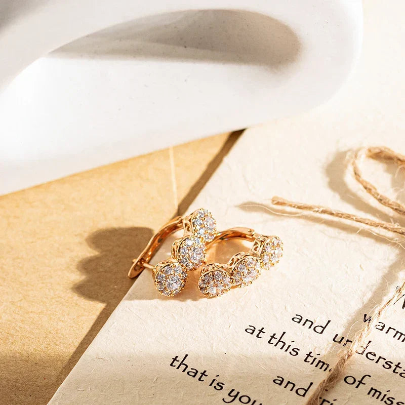 Bold Triple Layer Diamond Earrings