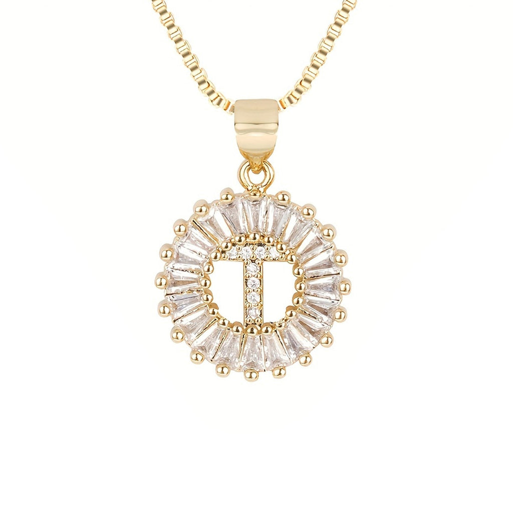Circle Initial Necklace