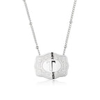 Dainty Belt Buckle Letter Initial Necklaces