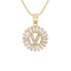 Circle Initial Necklace
