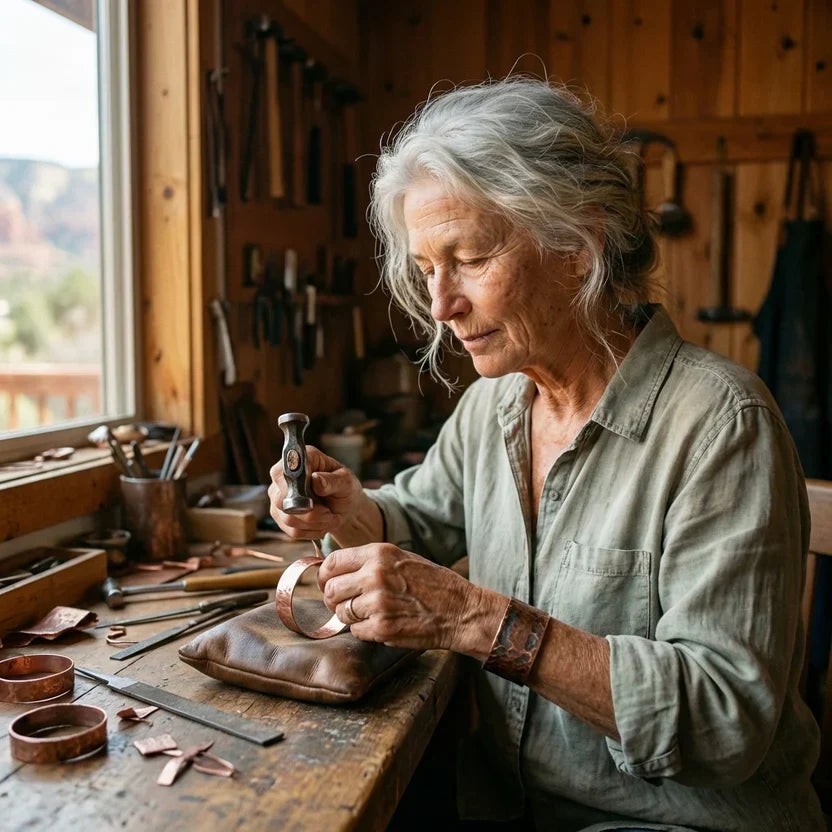 Luvenora's Wren Copper Hoop Earrings
