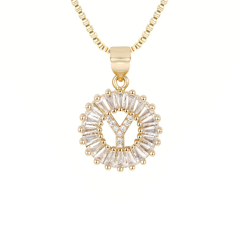 Circle Initial Necklace