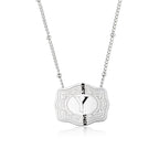 Dainty Belt Buckle Letter Initial Necklaces