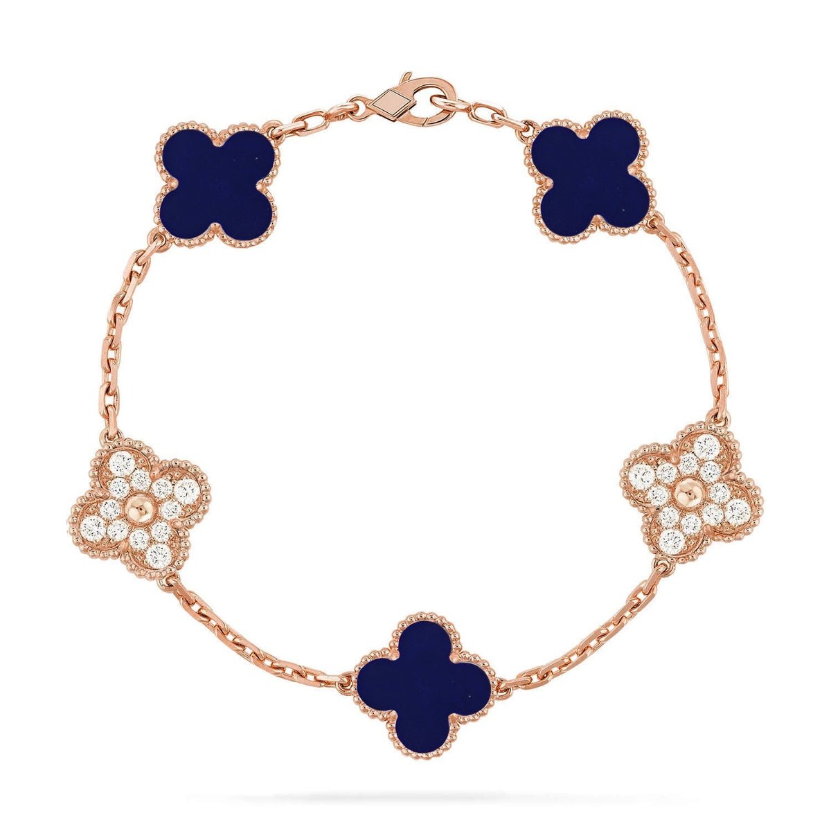 CLOVER 5 MOTIF LAPIS LAZULI BRACELET COLLECTION VIP