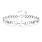Couples Letter Initial Cuban Bracelet