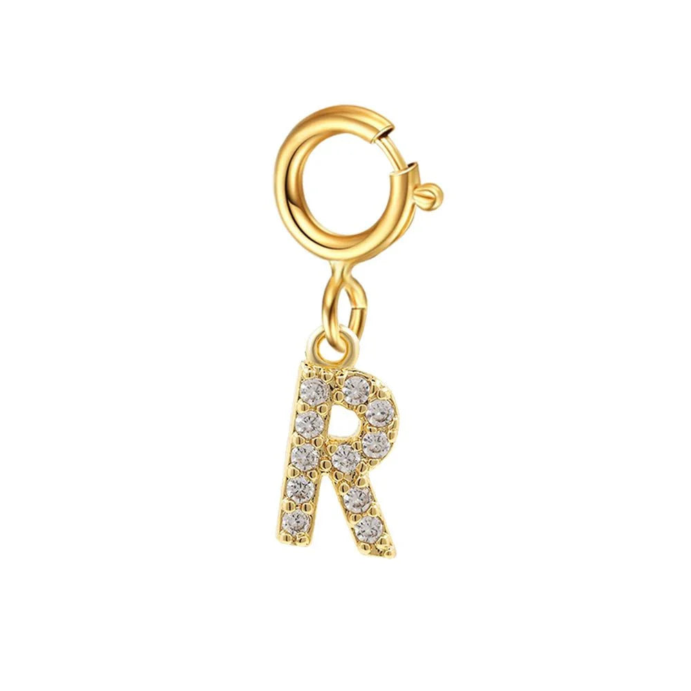 Dainty Cuban Figaro Chain Letter Initial Bracelet