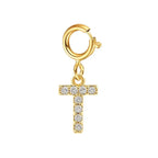Dainty Cuban Figaro Chain Letter Initial Bracelet