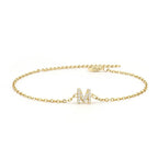 Dainty Initial Chain Bracelet