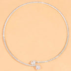 Diamond Heart Open Choker Necklace