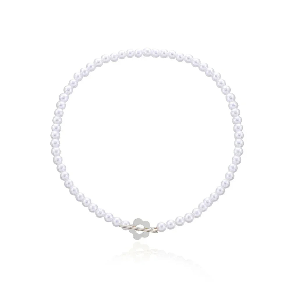 Floral Choker Flower Clasp Necklace