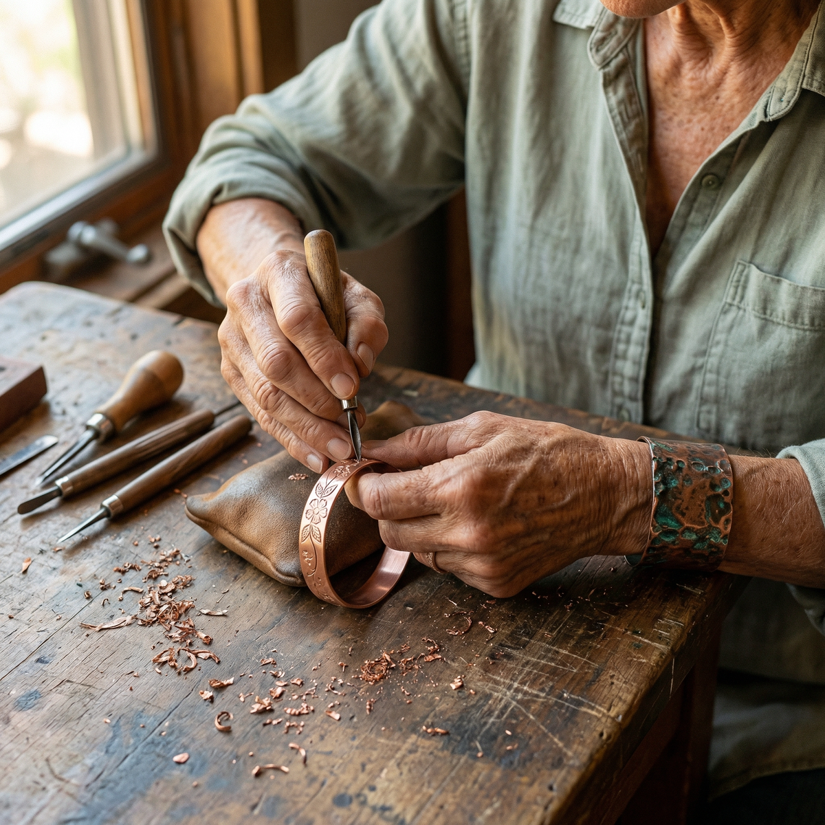 Luvenora's Bloom Copper Bracelet
