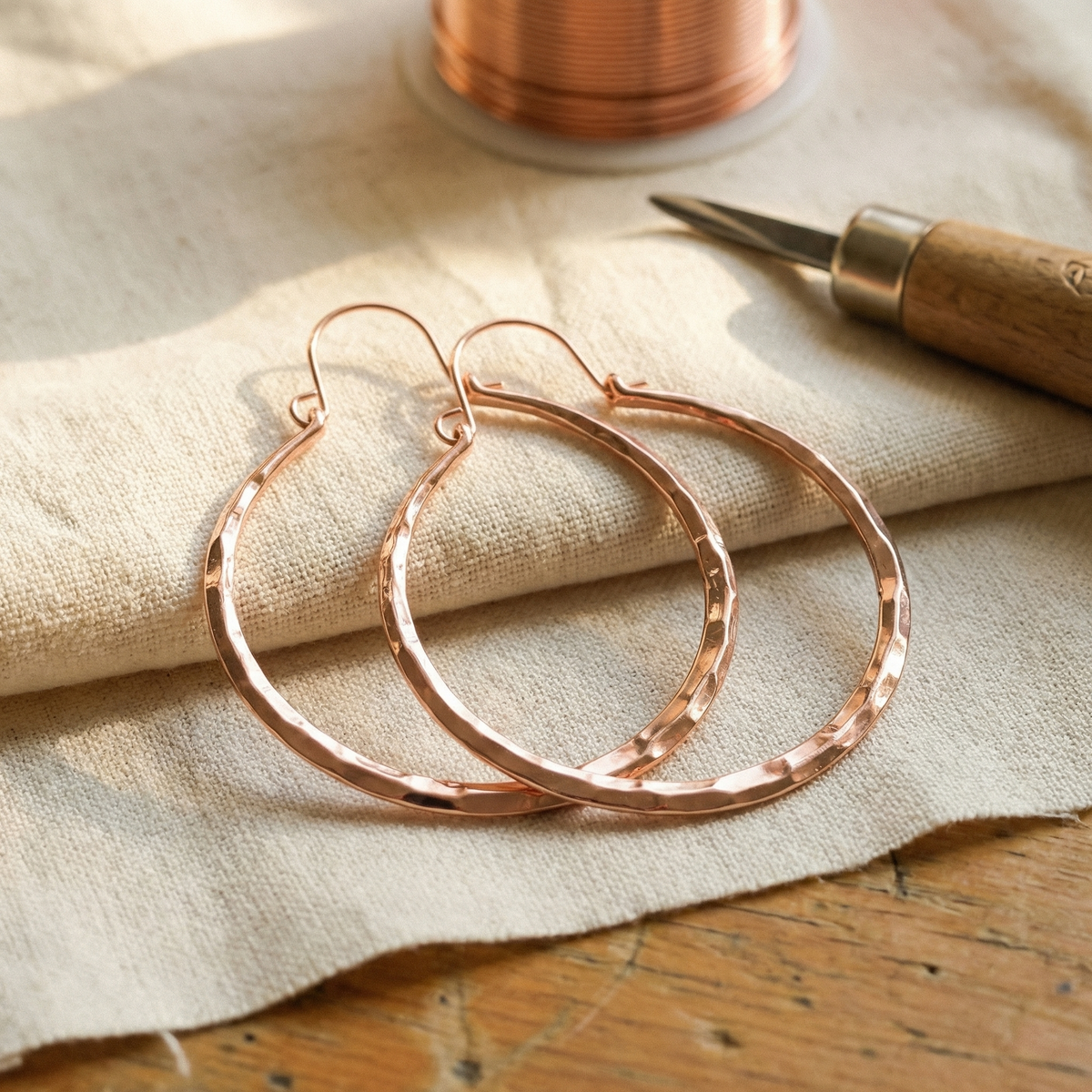 Luvenora's Willow Copper Earrings