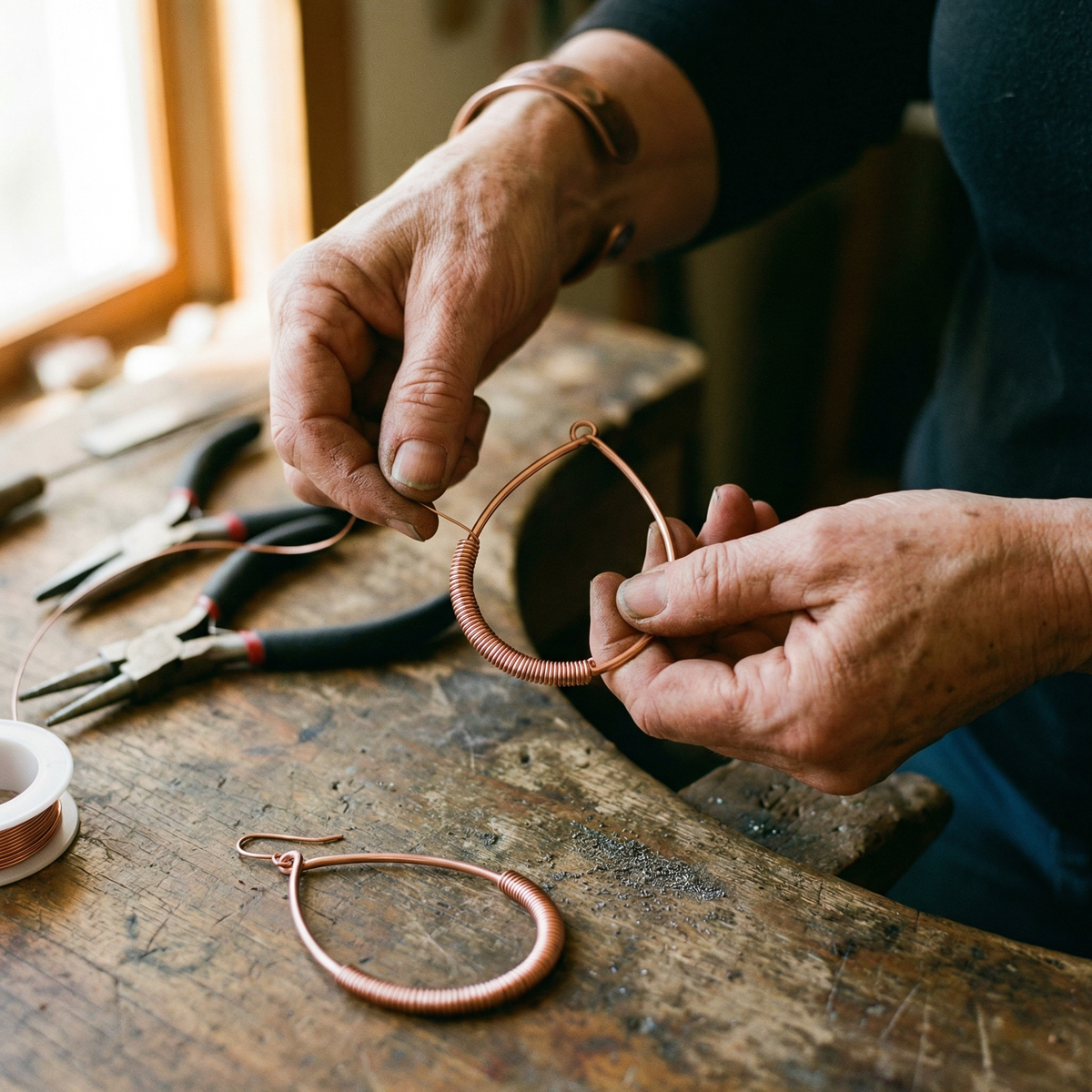Luvenora's Creek Copper Earrings