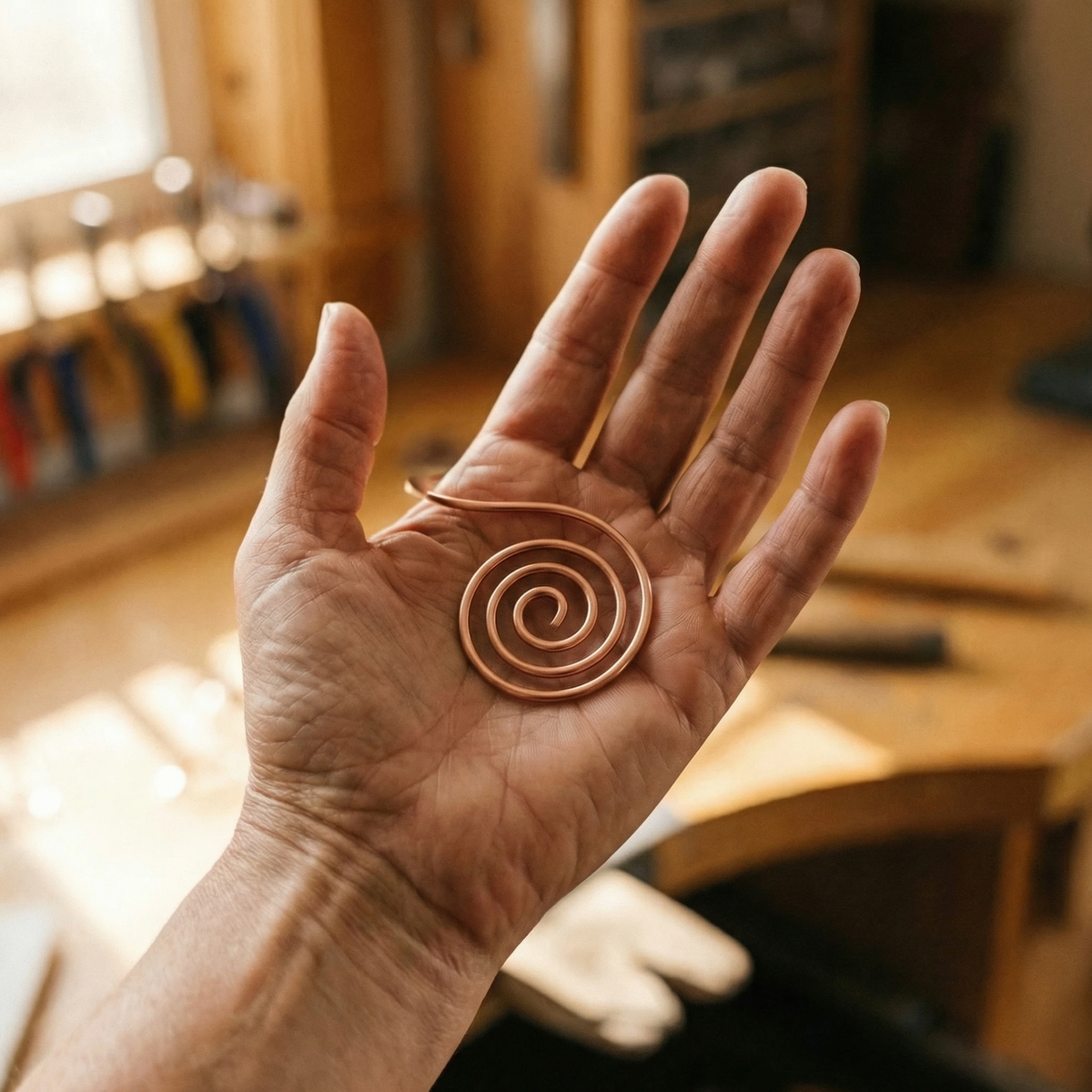 Luvenora's Flow Copper Hand Spiral