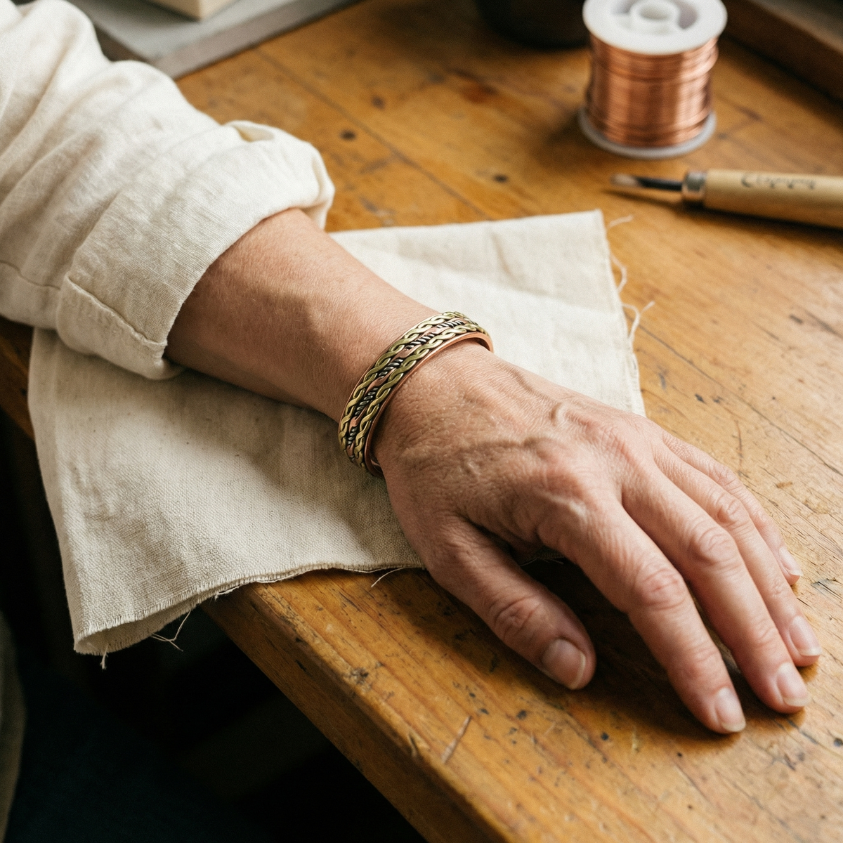 Luvenora's Weave Copper Bracelet