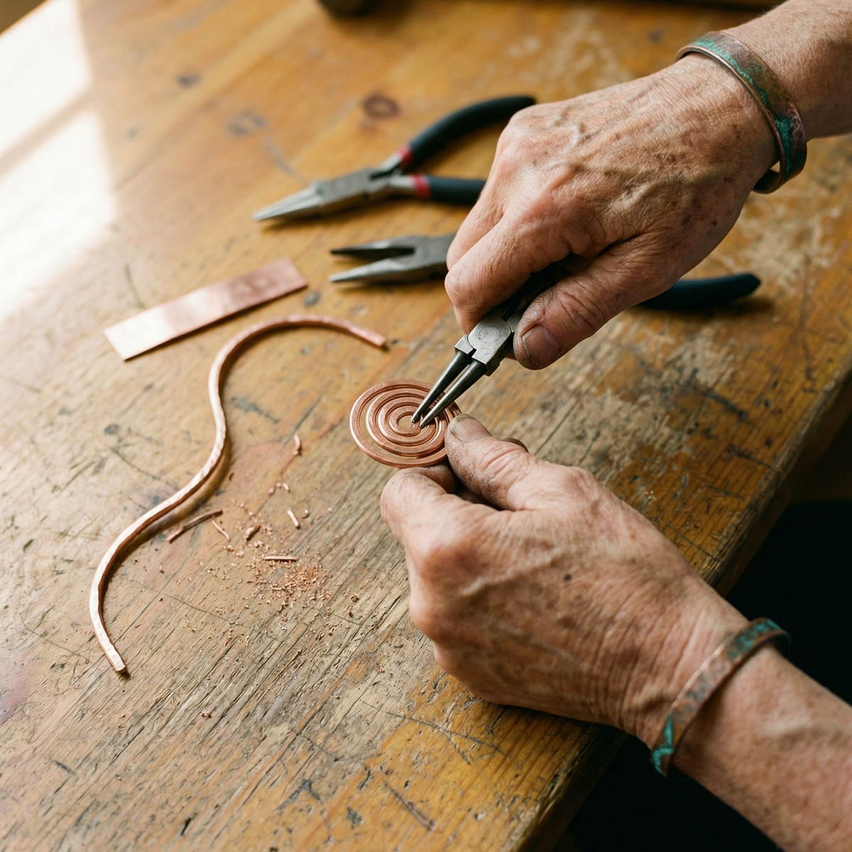 Luvenora's Coil Copper Anklet